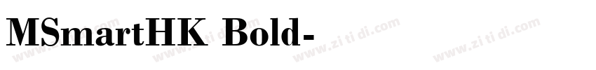 MSmartHK Bold字体转换
